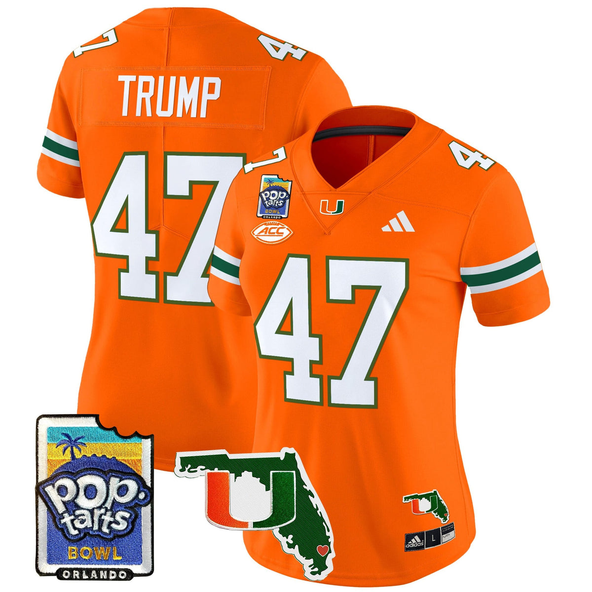 Women's Miami Hurricanes 2025 PopTarts Bowl Patch Vapor Limited Jersey - All Stitched
