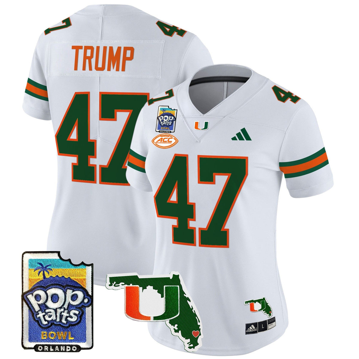 Women's Miami Hurricanes 2025 PopTarts Bowl Patch Vapor Limited Jersey - All Stitched
