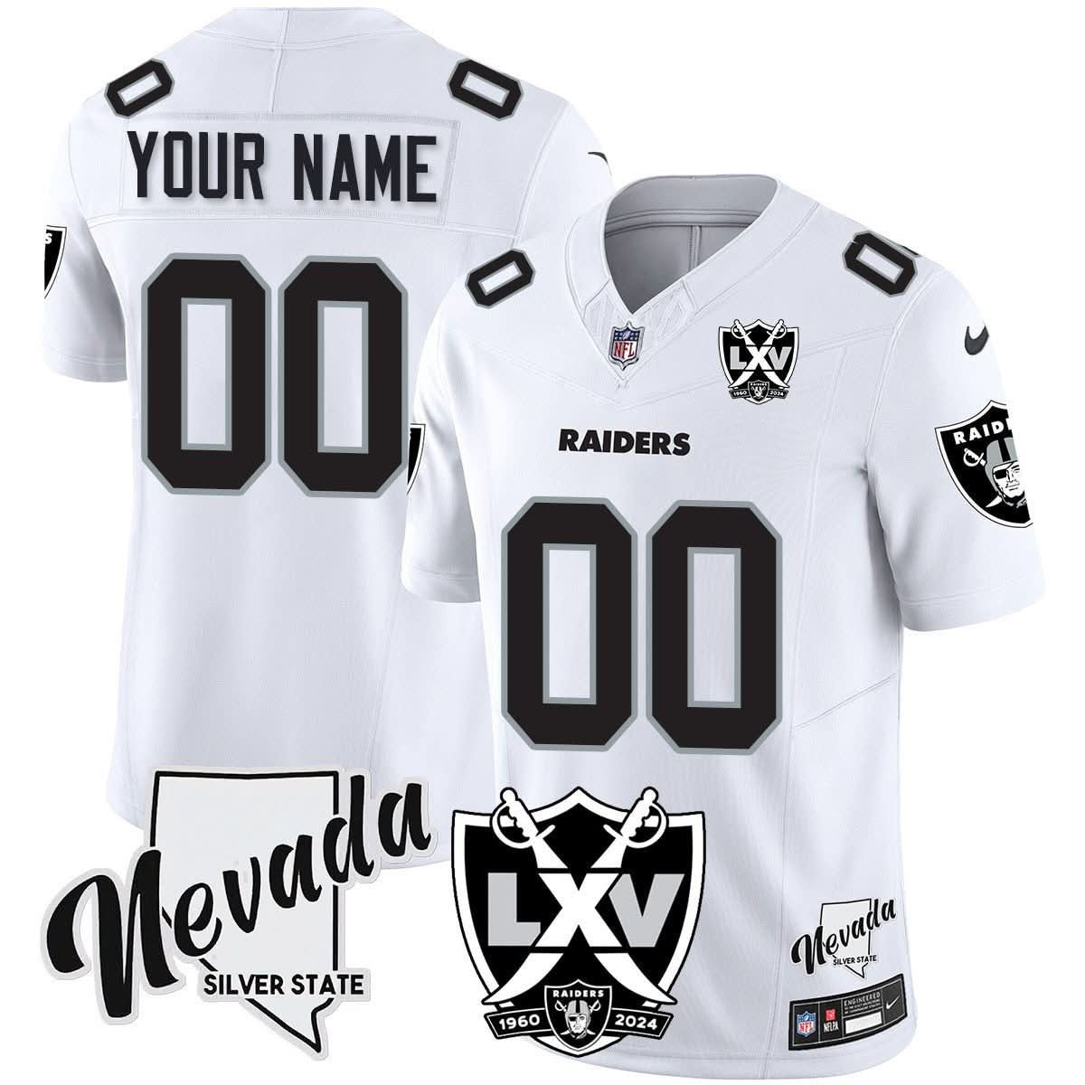 Raiders 2025 Vapor Limited Custom Jersey - 65th Anniversary - All Stitched
