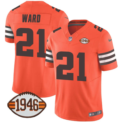 Browns 1946 75th Anniversary Patch Jersey - All Stitched
