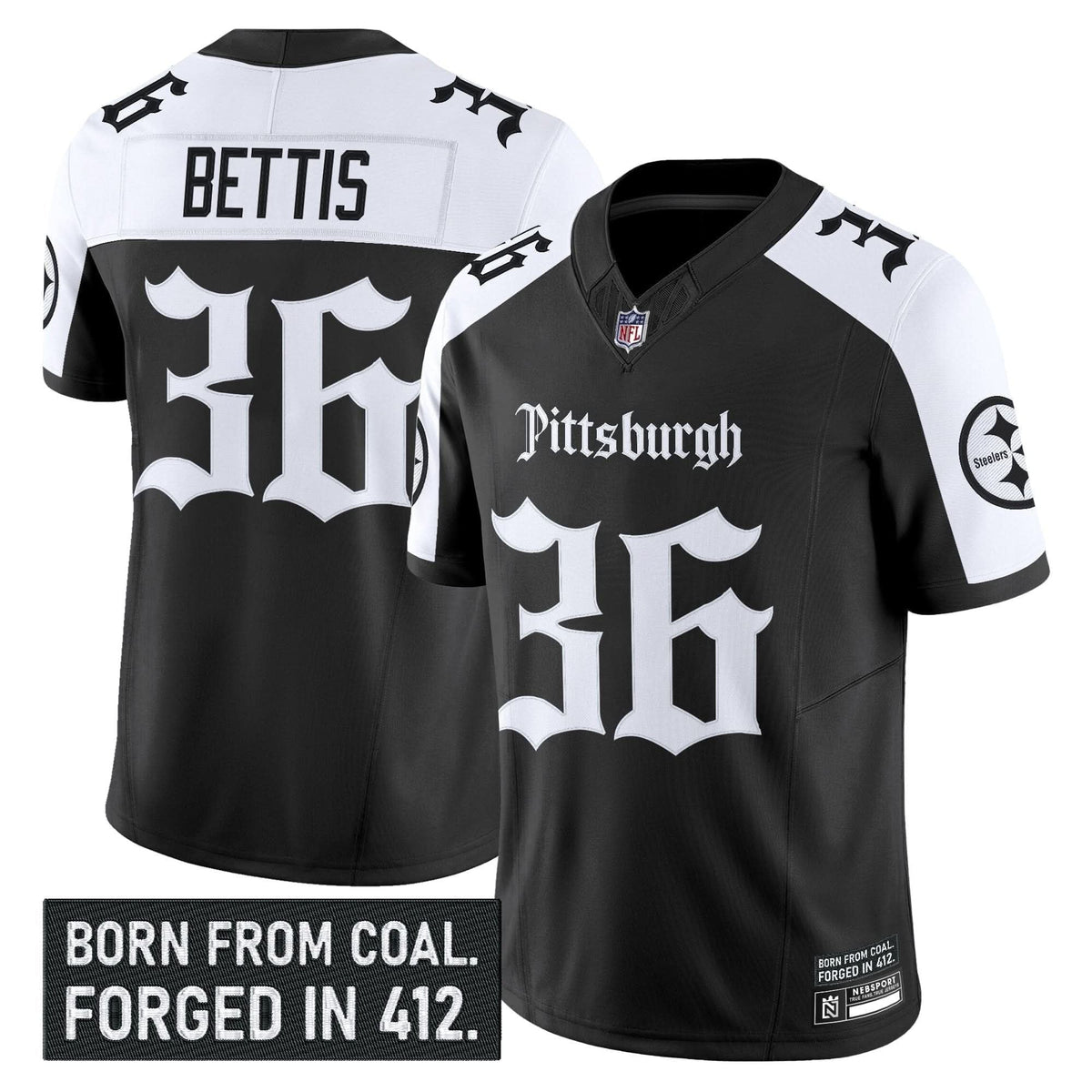 Pittsburgh Steelers 'Gothic Steel City Edition' Vapor Limited Jersey - All Stitched
