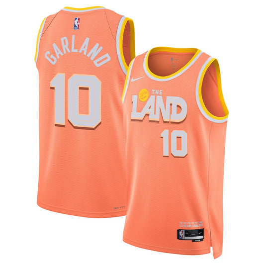 Cleveland Cavaliers 202526 City Edition Swingman Jersey Orange Darius Garland Unisex | RTJ13362