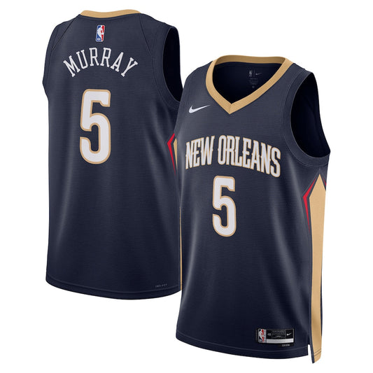 New Orleans Pelicans Icon Edition Swingman Jersey Navy Dejounte Murray Unisex | RTJ13182
