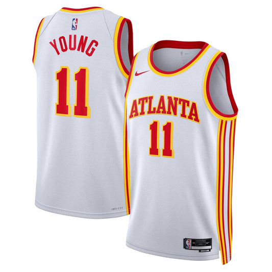Atlanta Hawks Association Edition Swingman Jersey White Trae Young Unisex | RTJ13024