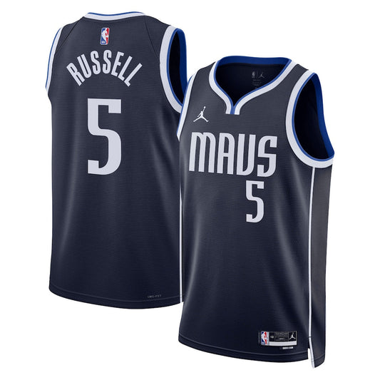 Dallas Mavericks Jordan Brand Statement Edition Swingman Jersey Navy Dangelo Russell Unisex | RTJ13002