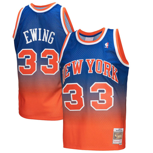 Patrick Ewing Orangeroyal New York Knicks 199192 Hardwood Classics Fadeaway Swingman Player Jersey | Stitched Jersey RTJS 11830