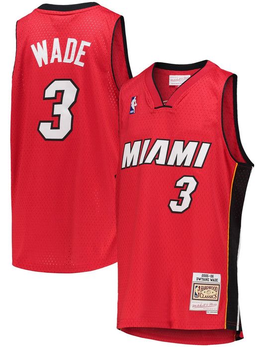 Miami Heat Dwyane Wade Mitchell & Ness Red 2005-06 Hardwood Classics Jersey